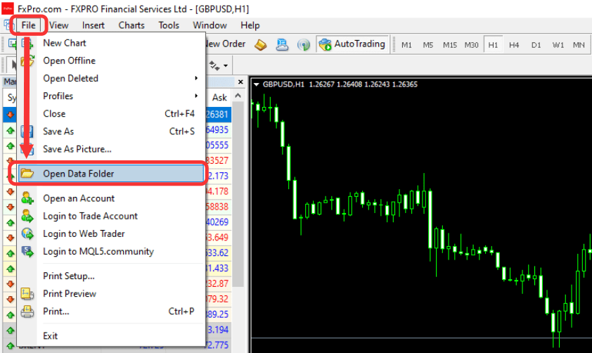 Import EA into MetaTrader 4
