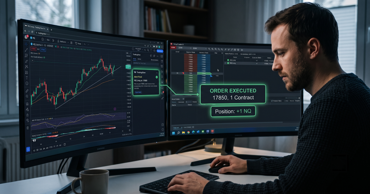 connecting TradingView to NinjaTrader 8 trade copier setup