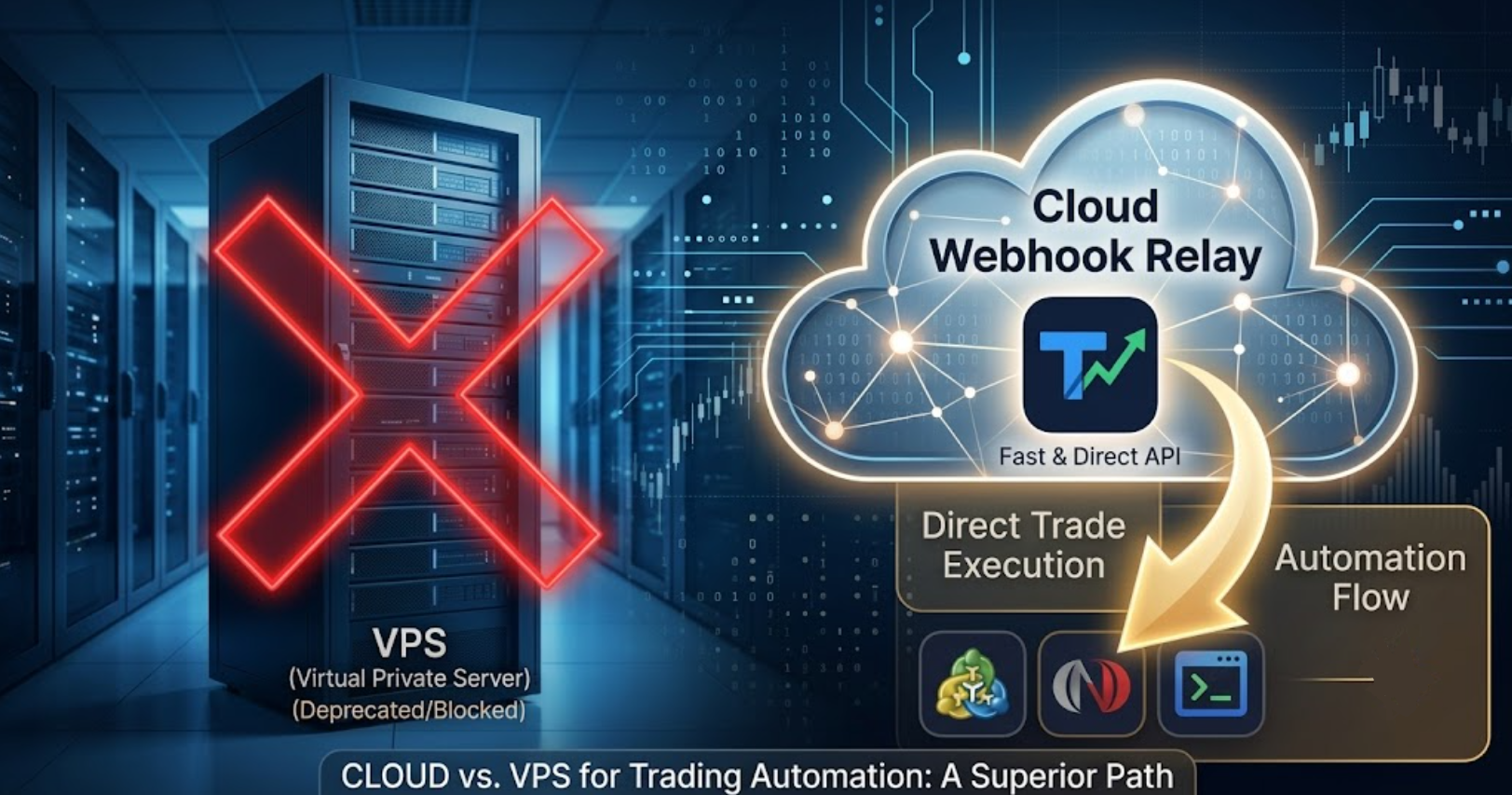 Do you need a VPS for TradingView automation — cloud webhook relay vs VPS comparison