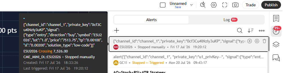 TradingView webhook alert flow — from chart signal to trade execution